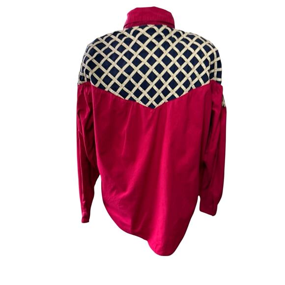 Vtg 90s Ozark Mountain Cowgirl Western Big Yoke Hot Pink Southwestern Shirt 20W - Picture 6 of 12